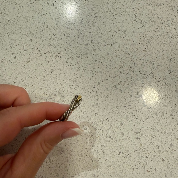 David Yurman Silver Twisted Rope Ring - Picture 4 of 4